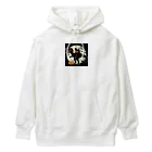 スウィッチボックスの黒猫と黒恐竜のハロウィン Heavyweight Hoodie