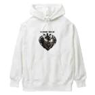 Love and peace to allの私は鉄の心臓を持っています Heavyweight Hoodie