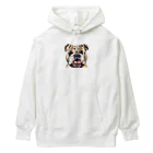 カエルとブルドック(カエブル)のブルドックク Heavyweight Hoodie