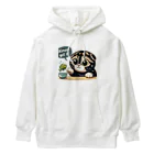 amakanaのまる耳ねこのほっこり時間 Heavyweight Hoodie