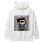 非常口社長のヒップホップ猫 Heavyweight Hoodie