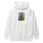 rituhouのカラフルグリッド・コレクション Heavyweight Hoodie