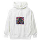 マヌル猫 Manul catのサイケなマヌル家族 Heavyweight Hoodie