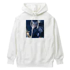 ZZRR12の「深夜の邂逅：猫耳の不思議な出会い」 Heavyweight Hoodie