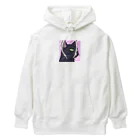 73GTCのかっこいい黒猫3 Heavyweight Hoodie