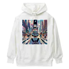 Artful Whiskersの一人旅の少女 Heavyweight Hoodie