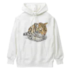 姫とすずり。の静かなかわいらしいヒョウ Heavyweight Hoodie