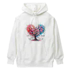 Chika-Tataのサクラとハート Heavyweight Hoodie