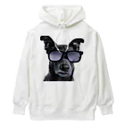 dogstagram.jpのサングラスをかけた犬 Heavyweight Hoodie