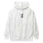 ブサカワ二頭身アニマルくんのブサカワ二頭身アニマル(背景無) Heavyweight Hoodie