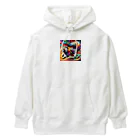 Friendly Faunaの躍動するたぬき Heavyweight Hoodie