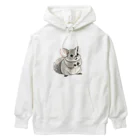 げっ歯類☆LOVER'sのわくわくして餌を待つチンチラ Heavyweight Hoodie