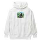 Tomochan商店のパンダがロードレーサーに Heavyweight Hoodie