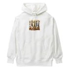 猫まるショップのパリからパンへの愛を込めて Heavyweight Hoodie