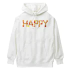 junichi-goodsのバルーン文字「HAPPY」（赤色系） ヘビーウェイトパーカー