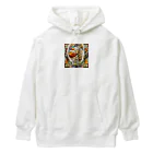 テケテケのキリンのステンドグラス柄グッズ Heavyweight Hoodie