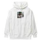 kojakechanのトイレに入るかわいいマンチカンのマカデミアナッツくん Heavyweight Hoodie