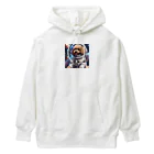 ワンちゃん大好きの宇宙に挑戦するトイプードル Heavyweight Hoodie