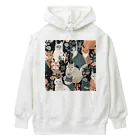 にょらやま堂のmodern cat's Heavyweight Hoodie