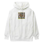 TAKASHIIのパレードで踊っている犬 Heavyweight Hoodie