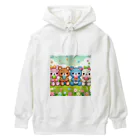 mitusan777の可愛いクマ４姉妹 Heavyweight Hoodie