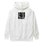 Koroniumの一匹の個性的な猫が絵筆を握っています Heavyweight Hoodie