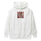 NATSUMAKITSUNEの北欧風　花柄　マリメッコ風 Heavyweight Hoodie