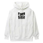 ai美女ショップの凱旋門モノクロ⛩ Heavyweight Hoodie