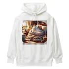 Cat-To-Critter-Fashionのほのぼのな猫 Heavyweight Hoodie