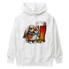 bottaの可愛いウサギ(垂れ耳ビール)カラー03 Heavyweight Hoodie