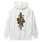 ファンシーTシャツ屋の蛇と薔薇のダガータトゥーデザイン Heavyweight Hoodie