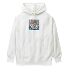 wakuwaku26のお風呂に入るボス猫 Heavyweight Hoodie