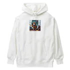 クロスクリエイティブの本を読んでいるトラ Heavyweight Hoodie