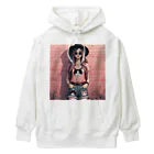 SaltyCookie Design Worksの猫好きの女の子のファッション(1) Heavyweight Hoodie