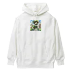 大地の宝物のほうれん草をモチーフにしたアニメキャラクター「スプリナ」 Heavyweight Hoodie