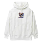 コウヘイのにゃんコーヒー タヌキ猫 Heavyweight Hoodie