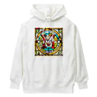 alphabet stained glassのstained glass M Heavyweight Hoodie