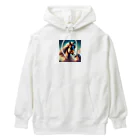 cute animal worldのお馬さんワールド Heavyweight Hoodie