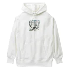 bigbamboofamilyの月明かりと梟 Heavyweight Hoodie