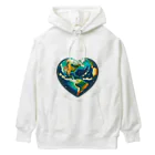 KULIEITAの地球の日　Earth day エコ　地球　ハート Heavyweight Hoodie