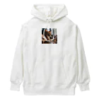 LuckyRiverShineの遊んでいる猫 Heavyweight Hoodie