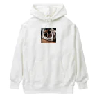 LuckyRiverShineの袋に入っている猫 Heavyweight Hoodie