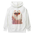 AQUAMETAVERSEのサングラスをかけた、かわいい犬 Marsa 106 Heavyweight Hoodie