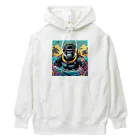 マジカルメッセージのスキューバダイビングをするゴリラ Heavyweight Hoodie