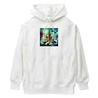 marian_baseの恐竜と城 Heavyweight Hoodie