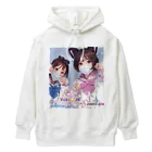 midori_kawaのYuki&JK セーラー服コラボ 夢をつかみ取れ❗️ Heavyweight Hoodie