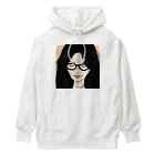 みつまめこshopのメガネ美人 Heavyweight Hoodie