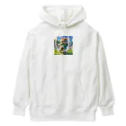 スポーツにゃんこ大戦争のサッカーにゃんこ Heavyweight Hoodie