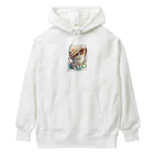 AQUAMETAVERSEの帽子をかぶった可愛い子猫 Marsa 106 Heavyweight Hoodie