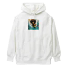 qloの海の世界を楽しむ女性 Heavyweight Hoodie